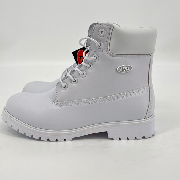 Lugz Convoy 6-Inch Boot Size 8.5W White Faux Leather Wide Water Resistant - Picture 4 of 16